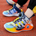 Miniatyrbild 5 av 5: Pojkar Basketbollskor Hög Ovandel Andas Sport Skor Anti Slip Mode Sneakers 3F299 Orange EU 29
