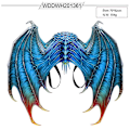 Miniatyrbilde 3 av 3: Halloween Mardi Gras Kostyme Cosplay Ugle Dragevinger for Voksne
