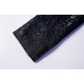 Miniatyrbillede 4 af 5: Herre Blomstret Revers Blazer Jakkesæt Print Dinner Smokingjakke black s
