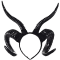 Miniatyrbild 2 av 5: Djävulshorn Huvudband, Svarta Horn Maleficent Horn Huvudband För Halloween Kostym Cosplay Black 2