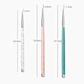 Pikkukuva 2 / 5: Kynsitaiteen Liner-sivellin, UV-geelimaalin raidalliset siveltimet lyhyisiin vetoihin, yksityiskohtiin, sekoittamiseen, pitkänomaisiin linjoihin colorful quantity  3pcs