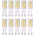 Miniatyrbild 1 av 5: 10 st G9 LED-lampor, varmvit 3000k 5w G9 motsvarande 40w halogenlampor 420 lumen; ej dimbar [energiklass A+]