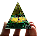 Miniatyrbillede 3 af 4: Livets Træ Orgonit Pyramide For Positiv Energi Krystal Healing Orgon Pryamid Kollektion Meditation Tiltræk Rigdom Værktøj (grøn)