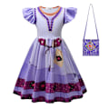 Pikkukuva 1 / 5: Violetti tyttöjen Halloween-mekkoasu, lasten prinsessamekko ja viitta Cosplay-asu set 2 130