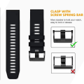 Miniatyrbillede 5 af 5: Blød silikone urrem, 22 mm bredde - Easy Fit Fenix 5/fenix 5 Plus/forerunner 935/approach S60/quatix 5