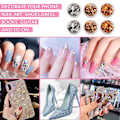 Miniatyrbild 5 av 5: Nagelfolie 3d glänsande guldblad för nagelkonstdesign, nageltillbehör, guld- och silverfoliebitar style3