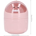 Miniatyrbilde 2 av 5: Skrivebords søppelbøtte, søt papirkurv med lokk for baderomsinnredning, skrivebord, bord, salongbord (rosa)