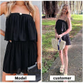 Miniatyrbilde 4 av 5: Sommerlig, ermeløs jumpsuit for kvinner, avslappet vide ben, romper Black S