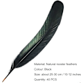 Miniatyrbillede 4 af 5: Hane Fjer 40 stk 25-30cm / 10-12 tommer Sort Naturlig Hanehale Fjer Brugt Hatte Kostume Dekoration, Hanehale Fjer