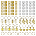 Miniatyrbild 1 av 5: 80 st Amazon Weave Diy Dirty Braid Set Star Leaves Snowflake Shell Pendant Hair Ring Cross-border Set