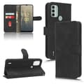 Til Nokia C31 Hudfølelse Magnetisk Flip Læder Telefon Cover Black