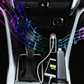Miniatyrbillede 5 af 5: G7 Bluetooth Bil Kit Håndfri Fm Transmitter Bil Kit Højttaler Radio Mp3 Afspiller Usb Oplader Og Aux