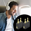 Pikkukuva 4 / 5: 4 kappaletta lennon äänisovitin, Airline 3,5 mm kuulokeliitäntä, kuulokesovitin ja Bluetooth-sovitin, sopii lennonaikaiseen viihteeseen