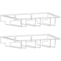 Miniatyrbilde 1 av 5: 2 Pakning 3 Rad Vinglassholder Under Skap Stamware Vinglassholder Glass Oppbevaring Henger Metall Organizer For Bar Kjøkken White-2PC