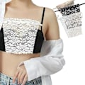 Miniatyrbild 1 av 9: Spets Sekretess Anti Peep Osynlig BH, 3 st Klyvningsöverdrag för Låg Halsringning, Clip-on Mock Spets Camisole BH