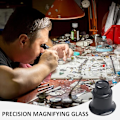 Miniatyrbild 4 av 5: 5 stycken juvelerarluppar, förstoringsglas av aluminiumlegering, luppset, 3X, 5X, 10X, 15X, 20X, lämplig för smyckesreparation