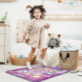 Miniatyrbilde 5 av 5: Dansematte - Leker for jenter Elektronisk dansepute, innebygd musikk, berøringsfølsom lysende LED musikalsk matte for barn, jule- og bursdagsgave til jenter C Pink
