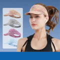 Miniatyrbilde 4 av 4: Sztxj Dame Sommer Sport Solskjerm Golf Tennis Baseball Tom Topp Lue Utendørs Hatt Rosa
