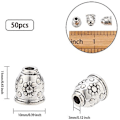 Miniatyrbilde 5 av 5: 50 stk 11mm Antikk Sølv Tibetansk Stil Hetter Legering Snor Endestykker med 3mm Hull for DIY Håndverk eller Smykkefremstilling