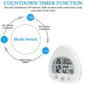 Miniatyrbilde 3 av 5: Betterlifefg-baderomsklokke, LCD digital alarm med vanntett berørings dusjklokke, vanntette timere termometer bærbar displayklokke med sugekopp C