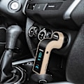 Miniatyrbillede 2 af 5: G7 Bluetooth Bil Kit Håndfri Fm Transmitter Bil Kit Højttaler Radio Mp3 Afspiller Usb Oplader Og Aux