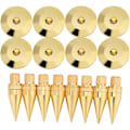 Miniatyrbilde 1 av 4: 8 STK Høyttalerspiker, 6 X 36 Mm Kobber Høyttalerspiker Isolasjonsstativ med Base Pad Feet Mat, Høyttalerspikesett for Høyttalere