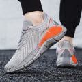 Miniatyrbilde 4 av 5: Herre Sport Løpesko Flygende Vevde Casual Sneakers Frlt55 Orange EU 45