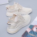 Miniatyrbilde 4 av 5: Dame Sneakers Pustende Flyvevevde Løpesko Fra7701 Beige EU 39