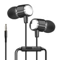 Hörlurar 3,5 mm in-ear jack Mikrofon, Svart