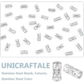 Miniatyrbilde 5 av 5: 200 stk. 304 Rustfritt Stål Rørperler Lange Hule Søyle Slide Koblingsperler for Europeisk Sjarm Metall Hule Spacerperler for DIY Håndverk Smykker Maki