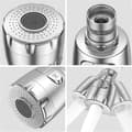 Miniatyrbilde 2 av 4: Kranlufter, 360 Roterende Krankvannfilter Justerbar Sprinklerdyse 2 Moduser, Sølv