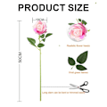 Miniatyrbilde 2 av 5: 5 stk. Rosebukett Realistisk Falsk Rose Bryllup Familie Fest Dekorasjon Event Gave Deep powder