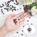 Miniatyrbillede 2 af 5: 75 stk. 3 strenge naturlige pyritperler runde ædelstens løse perler energisten til halskæder armbånd smykkefremstilling DIY håndværk - 8 mm