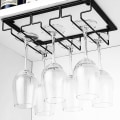 Miniatyrbilde 4 av 5: 2 Stk. Vinglassholder Vinglassholder 3 Rader med Svarte Metall Vinglasskroker