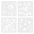 Pikkukuva 1 / 2: 4 kpl Joulukoriste Lumihuuhtale Maalaus Sapluunat Muovinen Sapluunamalli Keksi Sapluunat Joulu White 20X20cm