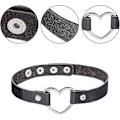 Miniatyrbild 3 av 5: 6 st Svarta Läderchokers O-ring Vintage Gotisk Punk Choker Maskerad Rock