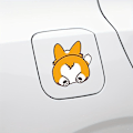 Pikkukuva 3 / 5: 4 kpl Sarjakuva-auto tarroja Corgi Koira Tarrat Sarjakuva Anime Sähköauto Moottoripyörä Sateenkestävät Autotarrat Autotarvikkeet Naisille