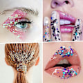 Miniatyrbild 3 av 5: Laser Flash Powder Patch Nail Flash Powder Block Holografisk Flash Med Olika Storlekar Och Former style2