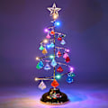 Miniatyrbilde 1 av 5: Juletre Krystall Lys Bordplate Juletre 33cm LED Juletre og Krystallanheng Bordplate Julehjem Dekor flerfarget