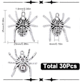 Miniatyrbild 2 av 5: 1 Ask 30 st Spindlar Berlocker Tibetansk Stil Antik Silver Små Spindlar Berlocker Bulk Halloween Legering Metall Insekt Berlocker för Smyckestillverkning Berlocker DIY Halsband