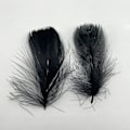 Miniatyrbillede 2 af 4: 200 stk. Sorte Håndværksfjer 5-8 cm Små Gåsefjer Bulk Til Festdekoration Maske Dekoration Drømmefangere Smykkefremstilling