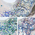 Miniatyrbild 2 av 5: Laser Flash Powder Patch Nail Flash Powder Block Holografisk Flash Med Olika Storlekar Och Former style4