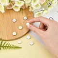 Miniatyrbilde 3 av 4: 8 stk. 2 Stiler 9,5 mm Gullfarget og Rustfritt Stål Farge Flate Runde Emaljeperler Stjerne Emaljeperler Måne Emaljeperler Metall Spacer Perler for Smykkefremstilling