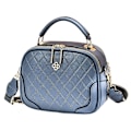 Miniatyrbillede 1 af 5: Ny Enkel Ternet Dame Lille Firkantet Taske Kunstlæder Hånd Bill Skuldertaske Crossbody Taske blue