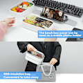 Miniatyrbild 3 av 5: Lunchlåda i rostfritt stål - Isolerad Bento-låda Multifunktionella behållare Lunchlåda Behållare med fack