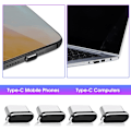 Pikkukuva 4 / 5: 4 kpl pölysuojia, USB Type C -pölysuojia, Type C -pölysuojatulppa useimpiin älypuhelimiin ja Micro USB Android -malleihin