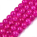 Pikkukuva 1 / 4: 1 Säie Fuksia Läpinäkyviä Halkeilevia Pyöreitä Lasihelmiä Säikeitä 10mm Reikä: 1.3~1.6mm noin 80kpl/säie 31.4 tuumaa