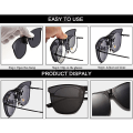 Miniatyrbilde 5 av 5: Clip-on solbriller - 3 par oversized polariserte clip-on solbriller for menn og kvinner