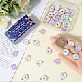 Miniatyrbild 3 av 5: 1Ask 54 st 3 Stilar Emalj Donut Berlocker Bulk Mini Mat Berlocker Söta Legering Doughnut Rosa Hoop Söt Dessert Charm