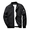 Miniatyrbillede 1 af 5: Flight Bomber Jakke Mode Afslappet Lynlåslukning Trendy Jakker Frakke Mænd 2XL Black